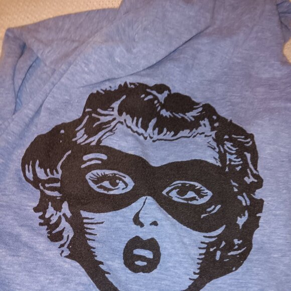 Retro Babe Super Hero Cool Vintage Chick Blue Scarf - Picture 2 of 3